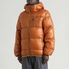 NANGA Men's Mountain Trip Hooded Down Jacket in Orange