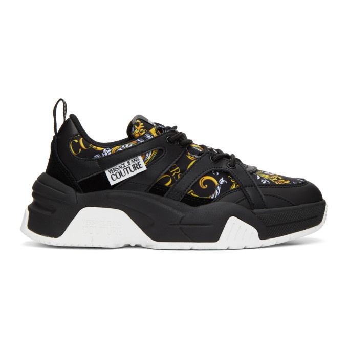 Photo: Versace Jeans Couture Black and Gold Barocco Sneakers