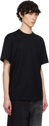WOOYOUNGMI Black Mother of Pearl Back Logo T-shirt