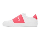 Givenchy White and Pink Webbing Urban Knots Sneakers