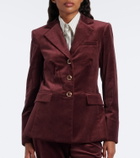 Veronica Beard Raelynn cotton-blend velvet blazer