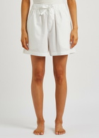 Tekla Unisex Poplin Pyjama Shorts White