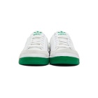 adidas Originals White and Green Rod Laver Sneakers