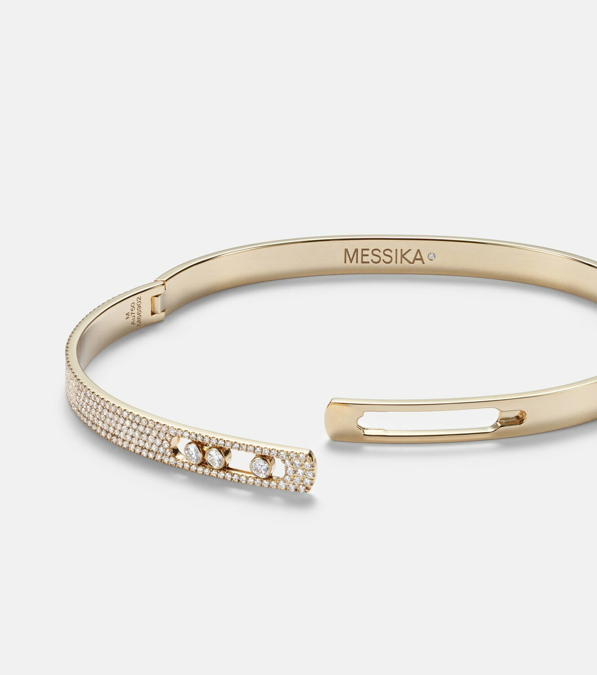 Messika Move Noa KM 18kt gold bangle with diamonds