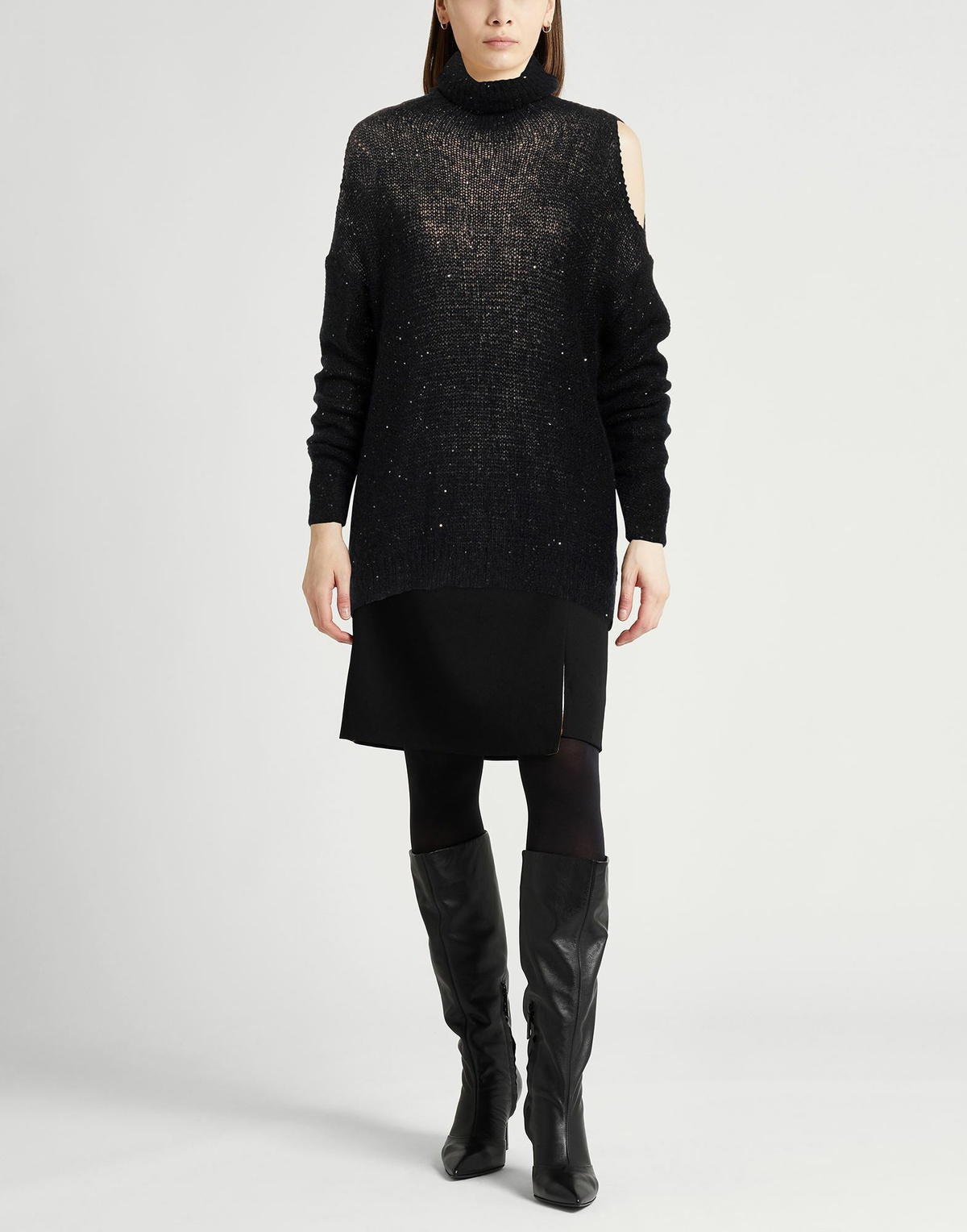 Roberto Collina Womens Turtleneck in Black