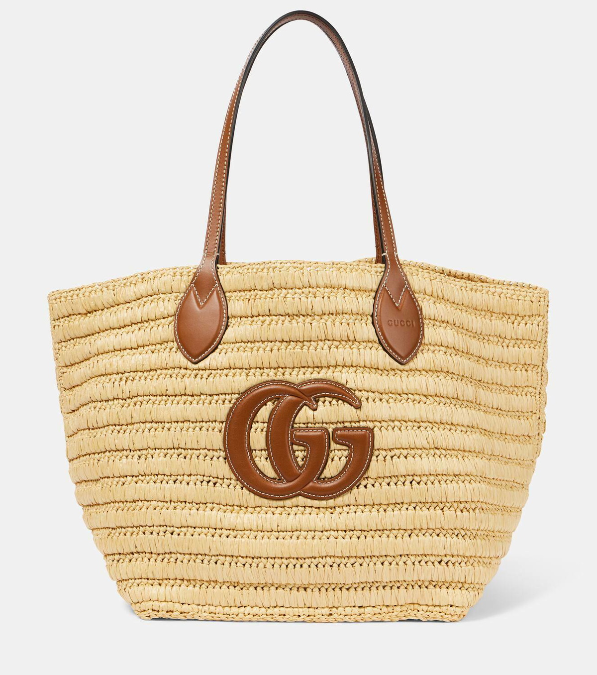 Gucci Summer Large leather-trimmed tote bag Gucci