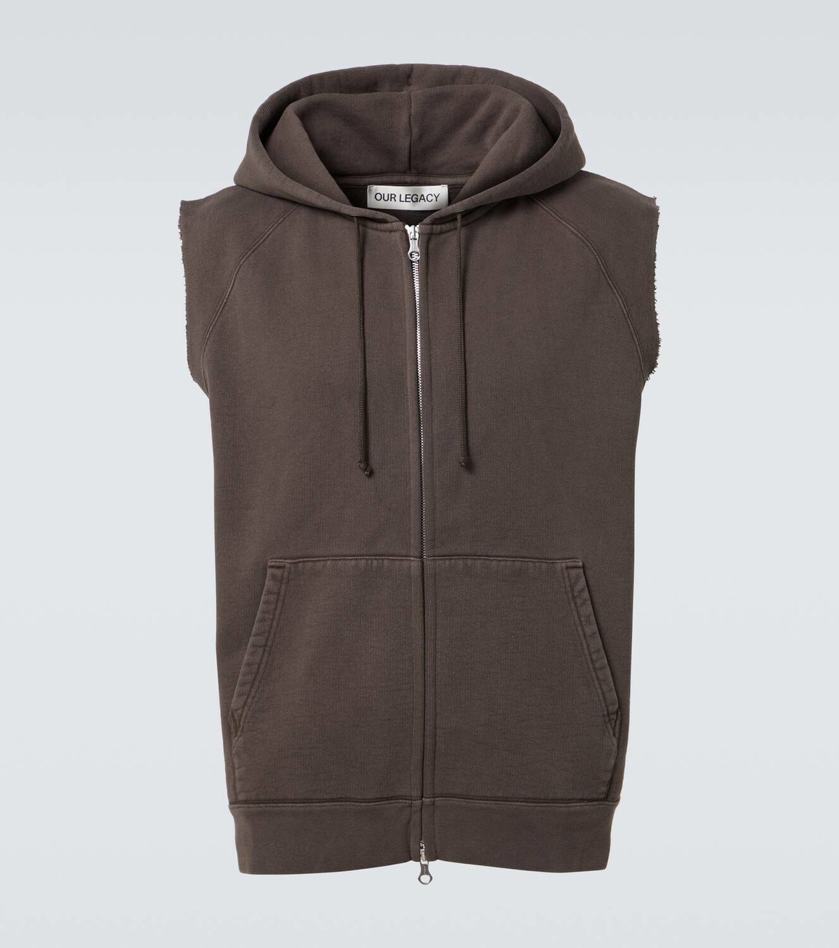 Our Legacy Motor cotton jersey zip-up vest