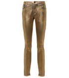 Tom Ford Metallic mid-rise slim jeans