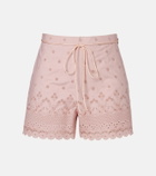 Valentino Embroidered cotton shorts