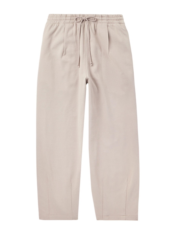 Photo: Story mfg. - Geo Wide-Leg Organic Cotton-Jersey Sweatpants - Gray