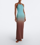 Christopher Esber Beach Quartz Halter embellished maxi dress