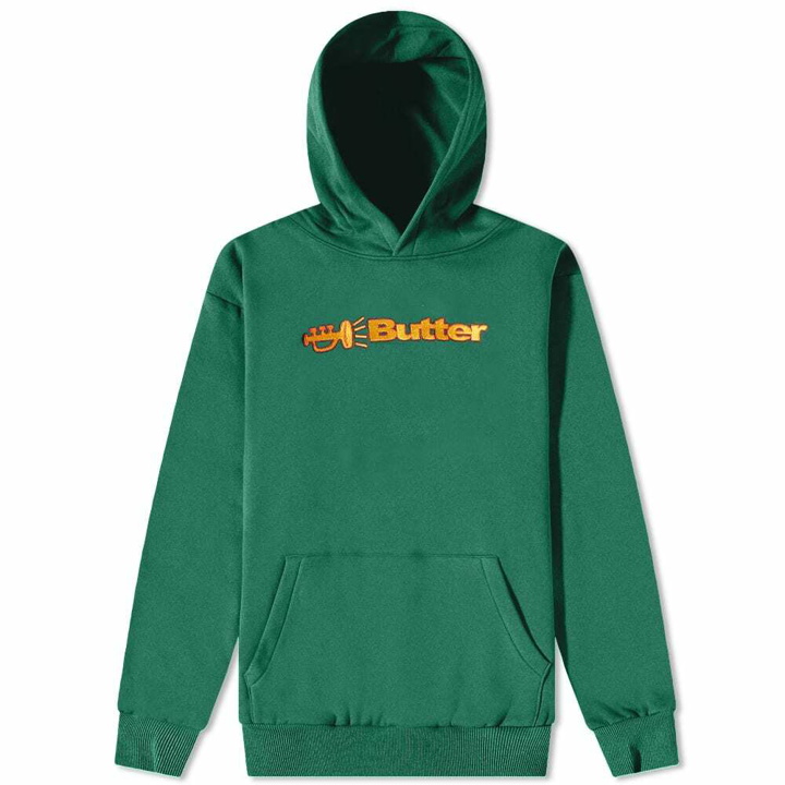 Photo: Butter Goods Men's Horn Logo Hoody in Forest Green