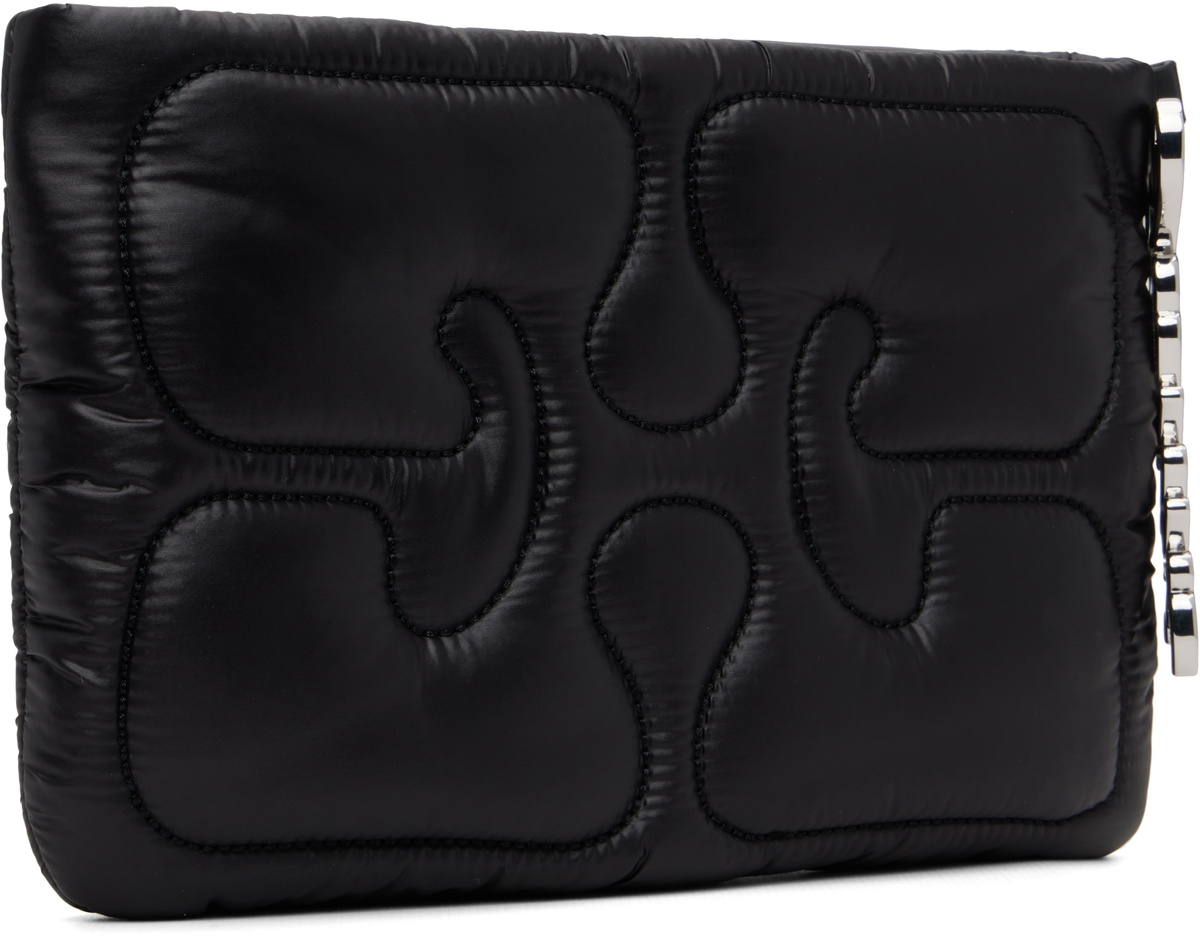 GANNI Black Quilted Re-Tech Pouch