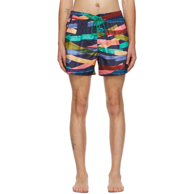 Photo: Paul Smith Multicolor Criss Cross Swim Shorts