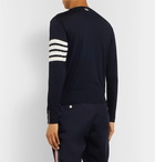 Thom Browne - Striped Merino Wool Sweater - Navy