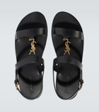 Saint Laurent Cassandre leather sandals