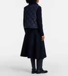 Moncler Wool-blend midi skirt