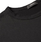 Theory - Cotton and Cashmere-Blend T-Shirt - Black