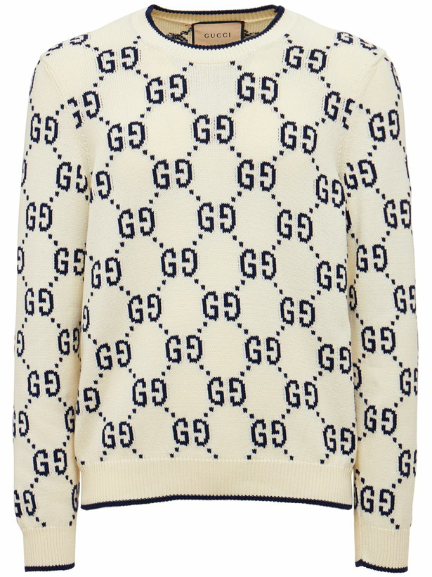 Photo: GUCCI - Gg Cotton Knit Sweater