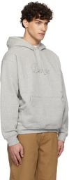 Dime Gray Cursive Logo Hoodie