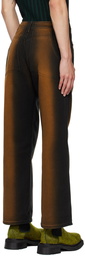 Eckhaus Latta Black & Orange Wide-Leg Jeans