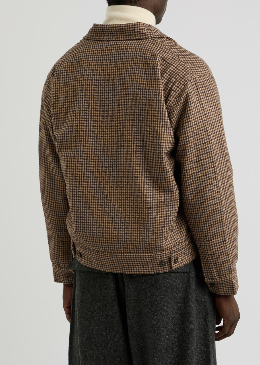Universal Works Rose Bowl Checked Wool-blend Jacket Brown