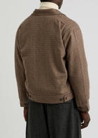 Universal Works Rose Bowl Checked Wool-blend Jacket Brown