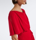 Valentino Draped silk georgette gown