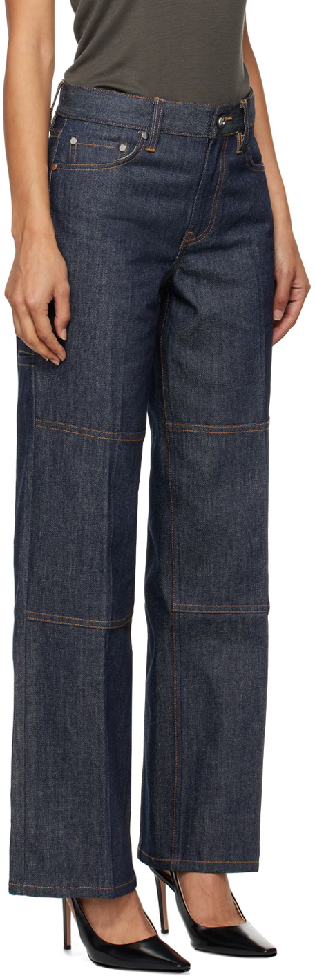 Helmut Lang Indigo Zip Carpenter Jeans