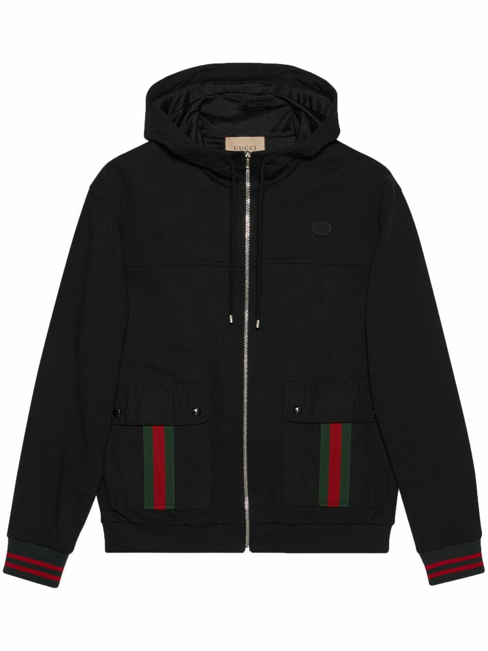 GUCCI - Web Detail Cotton Hoodie