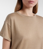 Brunello Cucinelli Lurex® cashmere and silk-blend T-shirt
