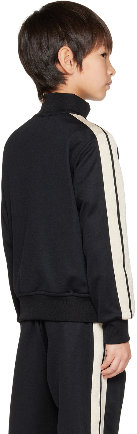 Palm Angels Kids Black Printed Track Jacket