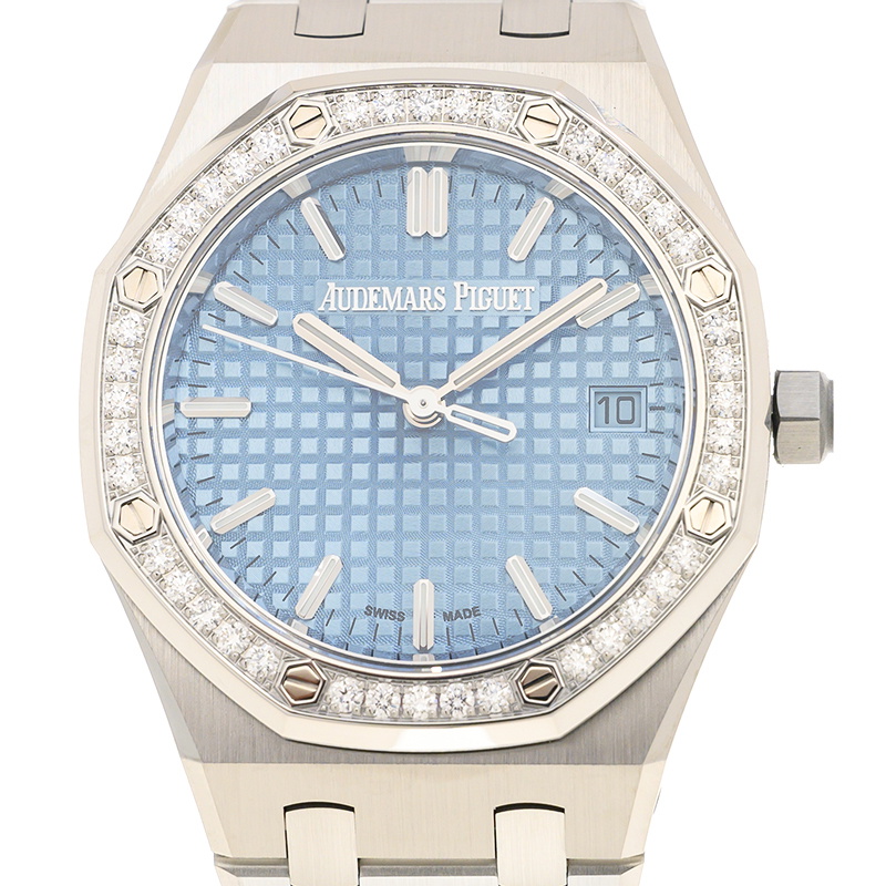 Audemars Piguet Royal Oak Automatic Diamond Blue Dial Ladies Watch 77451ST.ZZ.1361ST.03