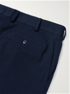 Sunspel - Casely Hayford Jago Waffle-Knit Cotton-Blend Suit Trousers - Blue