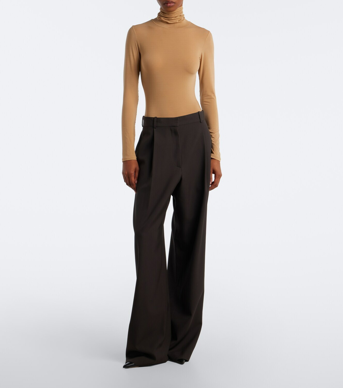 The Row Basile jersey turtleneck bodysuit