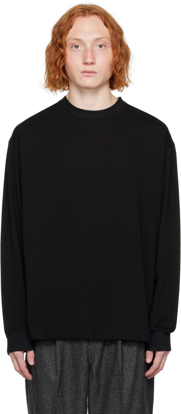 SOPHNET. Black Baggy Long Sleeve T-Shirt SOPHNET.