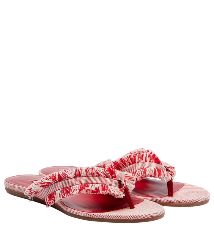 Photo: Jimmy Choo Bay fringed canvas thong sandals