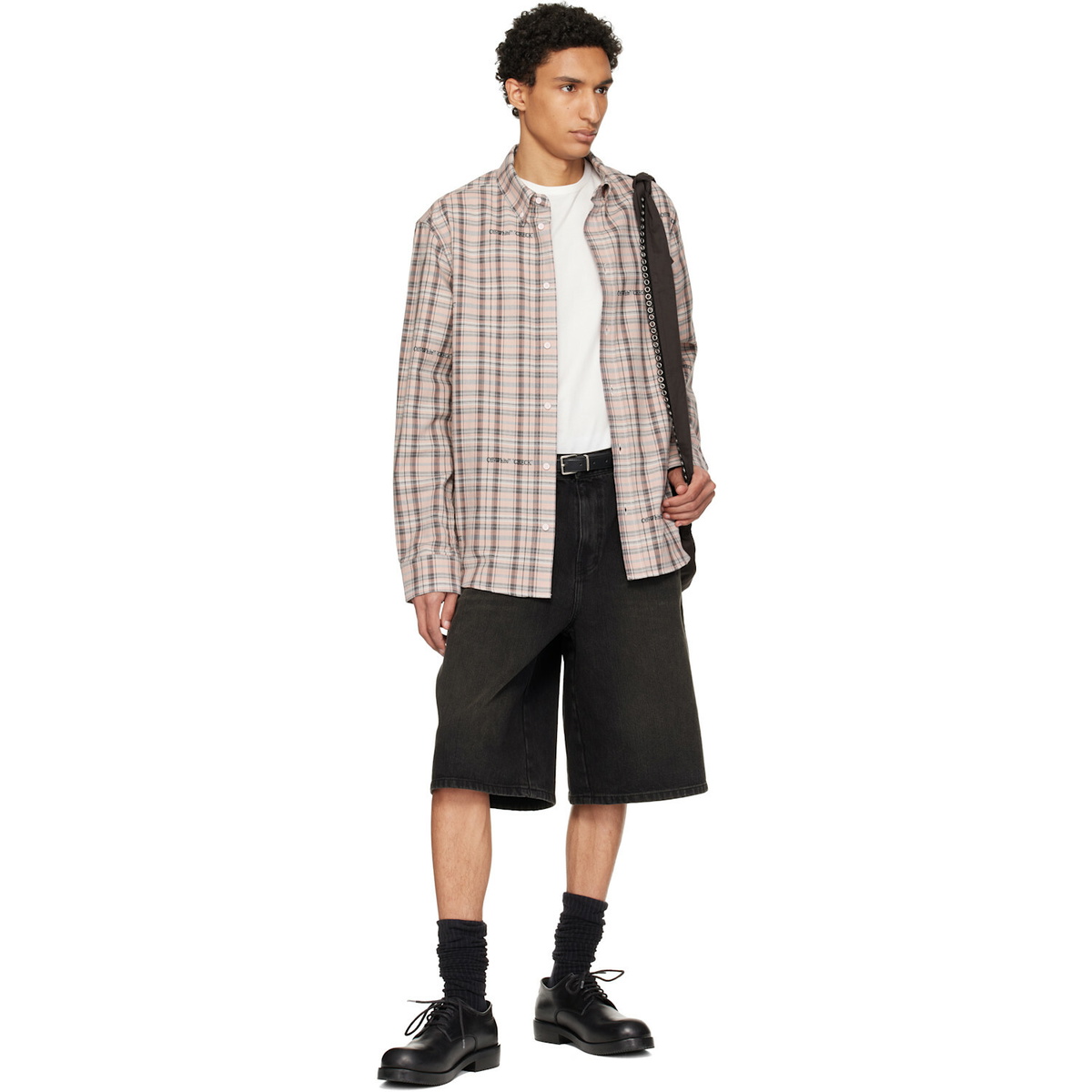 Off-White Pink Flannel Regular Shirt