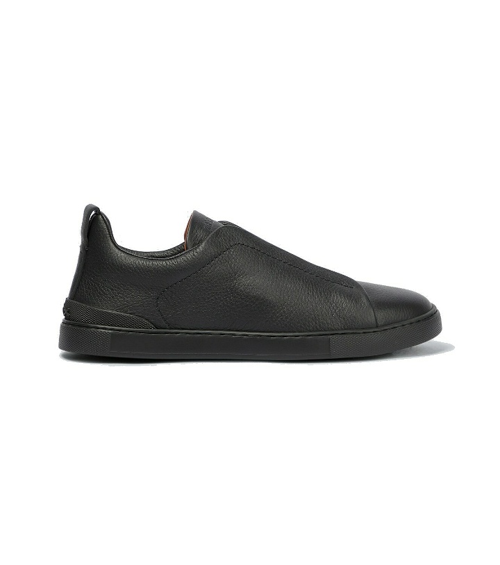 Photo: Zegna Triple Stitch leather sneakers