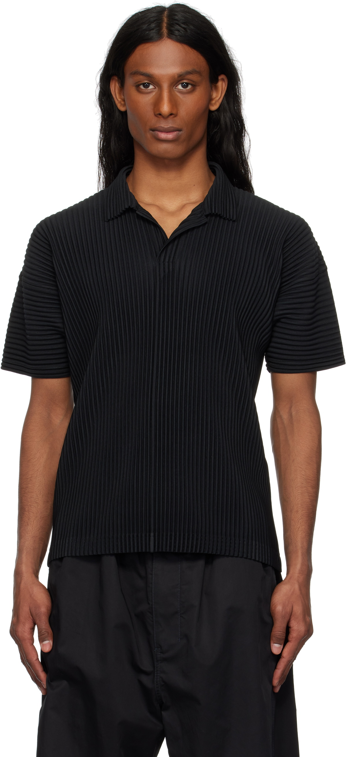 HOMME PLISSE ISSEY MIYAKE - Man - Black - Polo Shirt main image 1