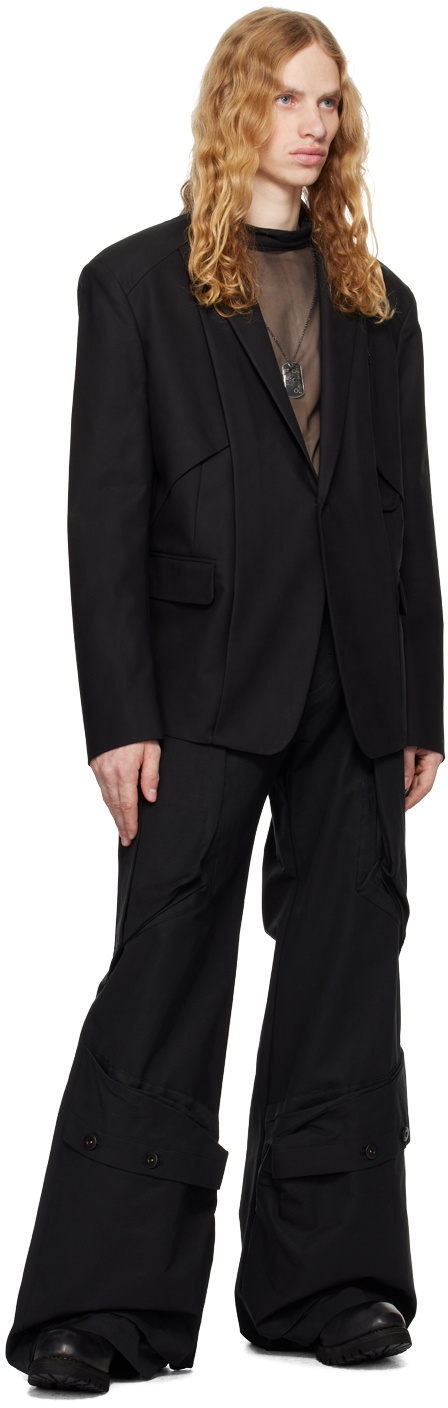 CARNET-ARCHIVE Black Architectural Tailored Blazer