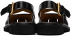Thom Browne Black Slingback Cutout Sandals