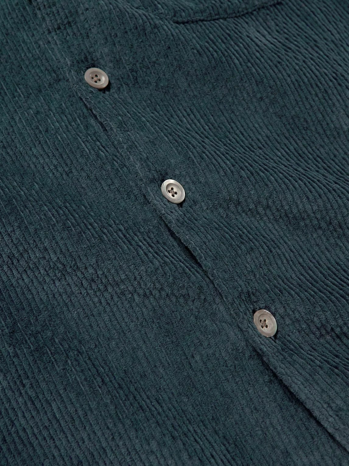 Garment-Dyed Cotton-Blend Corduroy Shirt