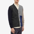 Country Of Origin Men's Multi Colour Block Cardigan in Navy/Niagra/Tartan/Yeoman/Charcoal