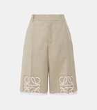 Loewe Anagram wool Bermuda shorts