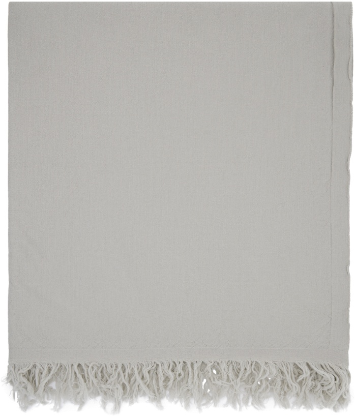 Photo: Rick Owens Off-White Knit Blanket Scarf