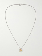 Tom Wood - Mined Rhodium and Gold-Plated Recycled Silver Diamond Pendant Necklace
