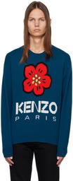 Kenzo Blue Kenzo Paris Boke Flower Sweater