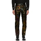 Givenchy Black Iridescent Leather Trousers
