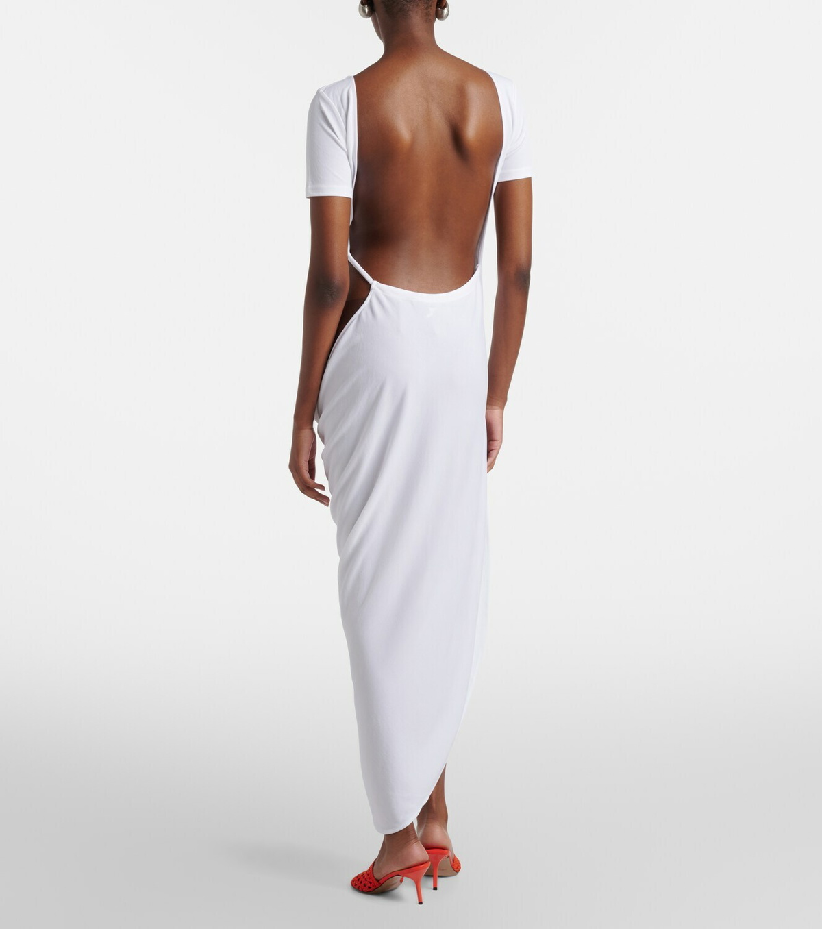Jacquemus The Sole cutout jersey midi dress